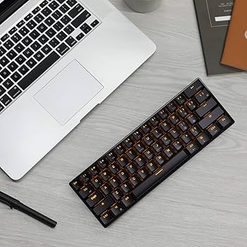 RK  KLUDGE RK61 メカニカル式 キーボード 青軸 Bluetooth ワイヤレス USB 有線/無線 Windows/Mac/IOS/Androidに対応 スマホ/タブレット/パ Amazon | ゲーミングキーボード 青軸 有線/Bluetooth両対応 RK61